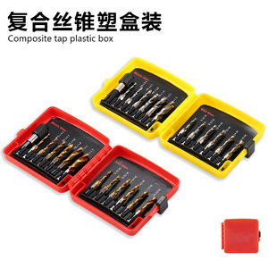 Compound Taps <b>Set</b> 13 <b>Pc</b> Metric And Sae Sizes TiCN Coated For Nonferrous Metals Drilling Machine Use - Product Image 4