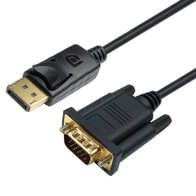 1.8M Display Port DP to VGA Adapter HDTV DisplayPort Male to VGA Male Converter Cable