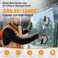 WEHER Ventouse industrielle en aluminium à double verre avec poignée, universelle pour carreaux, prise en charge OEM/ODM
