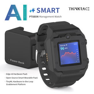 Montre connectée THiNKRACE PT880N carrée TFT avec suivi de fréquence cardiaque, caméra frontale et batterie externe pour la gestion des mineurs - Product Image 1