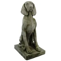 הנמכר ביותר גן בברכה דקור מגנזיה יושב כלב עיצוב הבית בעלי החיים צלמית פסל