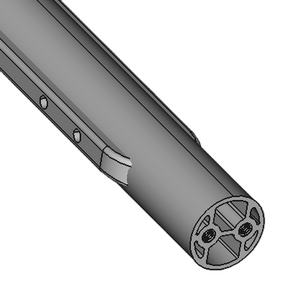 Tubes ronds en <span class=keywords><strong>Aluminium</strong></span> extrusion anodisé par 39mm, avec trous <span class=keywords><strong>pour</strong></span> la vis - Product Image 4