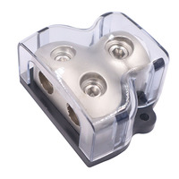 Boîtier de distribution de masse 2 canaux 12V/24V pour amplificateur audio de voiture, avec répartiteur et porte-fusibles