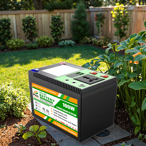 ชุดระบบพลังงานแสงอาทิตย์แบบพกพาสำหรับบ้าน 100W พร้อมแบตเตอรี่ LifePO4 และไฟส่องสว่างพร้อมตัวควบคุม MPPT - Product Image 1