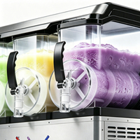 Máquina de Granizados Comercial ITO Ecológica de Grado Alimenticio, Alta Capacidad 12L*3, Tres Tanques de Acero Inoxidable, Control Inteligente, Bebidas Congeladas