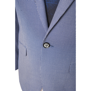 Costumes pour hommes <span class=keywords><strong>Blazer</strong></span> Respirant Single-Based <span class=keywords><strong>Bleu</strong></span> clair à <span class=keywords><strong>carreaux</strong></span> DMHBX007S-A2 Veste de costume faite à la main pour hommes Élégant - Product Image 4
