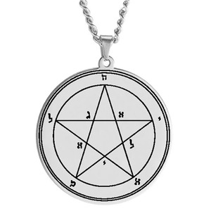 Collier pendentif en acier inoxydable avec talisman des sceaux de Salomon <span class=keywords><strong>44</strong></span> planètes (Jupiter, Mars, Mercure, Lune, Saturne, Soleil, Vénus) - Product Image 5