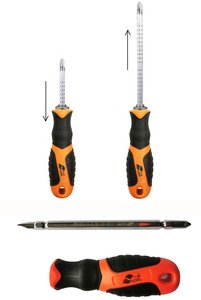 Jeu de tournevis double tête à deux voies avec <span class=keywords><strong>embout</strong></span> magnétique puissant, tournevis à fente et à tête cruciforme, poignée en acétate pour bricolage - Product Image 2