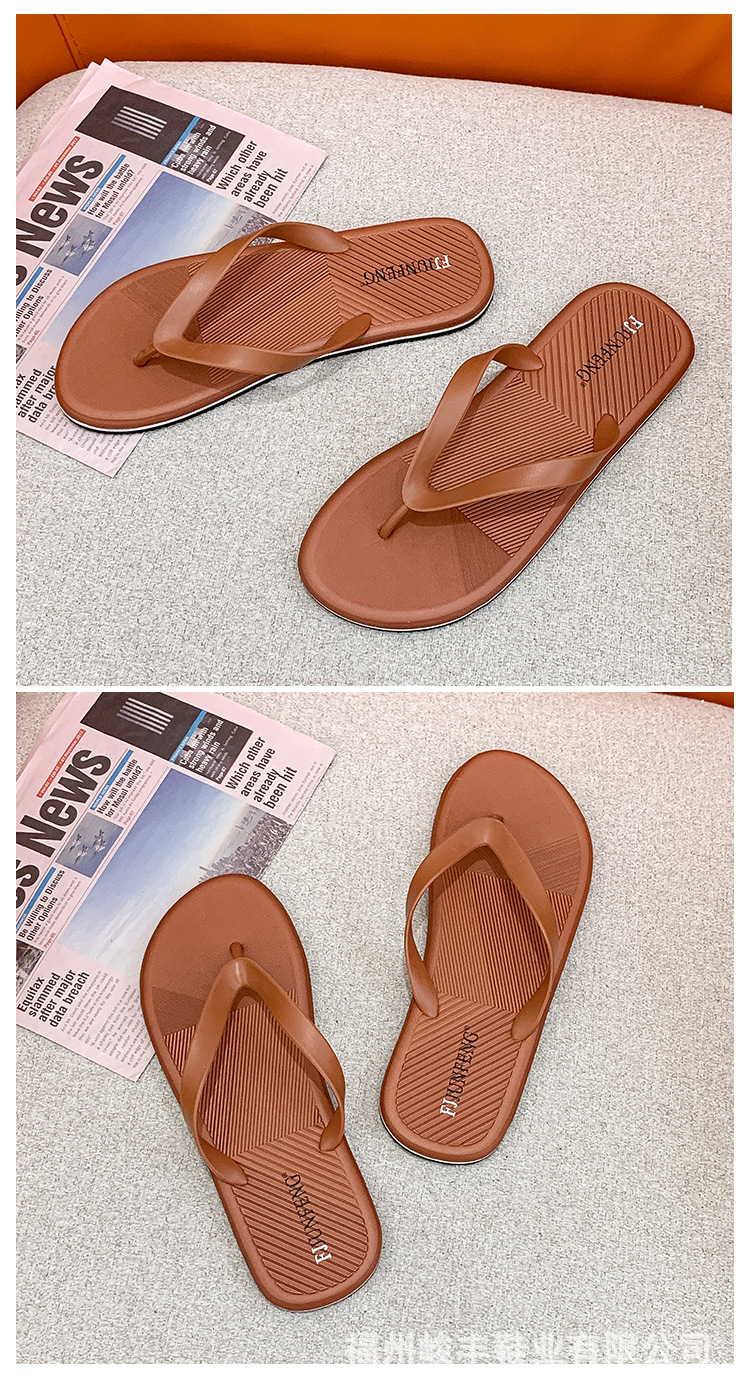 Men's Non-slip Outdoor Beach Flip-flops Slipper Fashion Breathable PVC PE Filp Flops