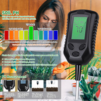 Sonde intelligente 4-en-1 pour le soin des plantes : humidimètre, pH-mètre, capteur de température et de luminosité, contrôle par application