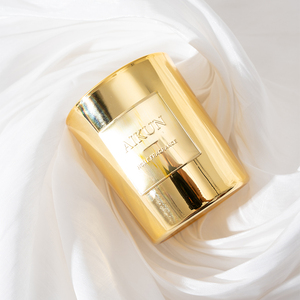 Aikun - Juego de Regalo de Aromaterapia para el Hogar, Difusor de Aroma Cilíndrico de Vidrio Dorado, Vela Perfumada, Varillas Negras, Diseño Coordinado - Product Image 3