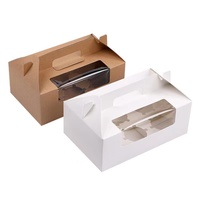 Meimei — boîte à Cupcake jetable avec poignée, 1 2 4 6 trous, facile à assembler, Cupcake, tarte aux œufs, muffins, parfait pour la fête, bon marché