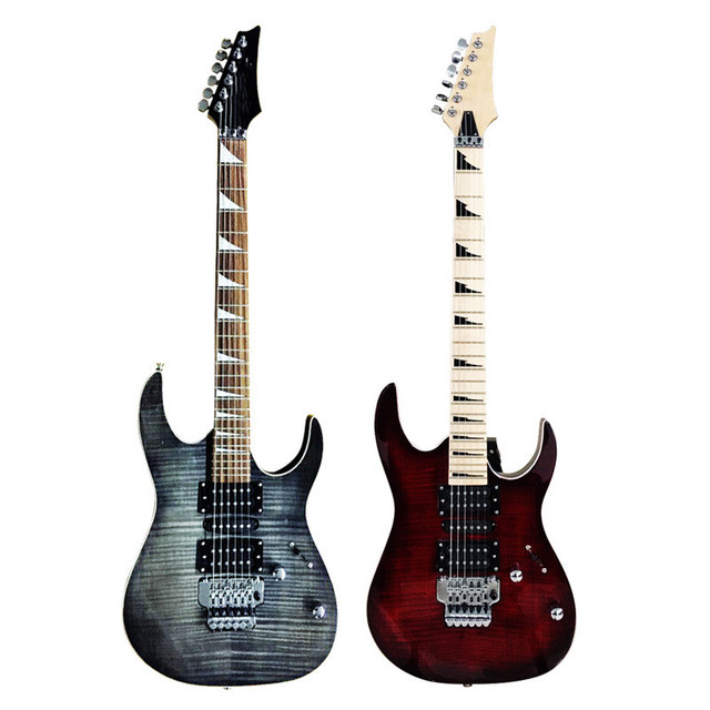 Double Rocking Electric Guitar 6 Strings Basswood Body Electric Guitar Rosewood Fingerboard Retro Electric Guitar