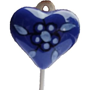 PARIJAT HANDICRAFT Beautifully Hand Painted Ceramic Wall Hook Hanger Multi-Color Heart Shape for Key Holder <b>Bath</b> Wall <b>Storage</b> - Product Image 3