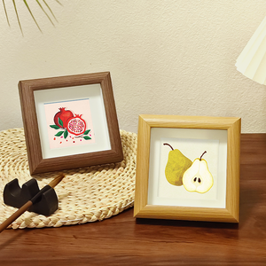 Ensemble <span class=keywords><strong>de</strong></span> Mini cadres <span class=keywords><strong>photo</strong></span> faits à la main, support créatif, boîte imprimée UV carrée, décor à la maison pour enfants, Mini cadre <span class=keywords><strong>photo</strong></span> en bois rustique A3 A4 - Product Image 6