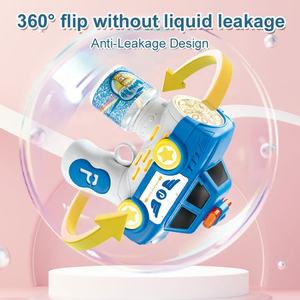 Machine à bulles électrique KSF Cartoon Auto Police Car, avec lumières, en plastique, 100 ml, pour enfants - Product Image 4