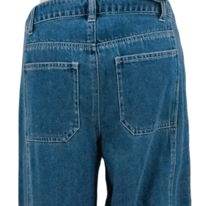 2025 femmes <span class=keywords><strong>taille</strong></span> haute pantalon droit décontracté Stretch <span class=keywords><strong>jean</strong></span> léger lavé Denim vente chaude Design à la mode - Product Image 6