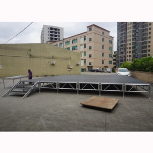 Plataforma de escenario de 4x4 pies, pata ajustable de aluminio, escenario de concierto decorado - Product Image 6
