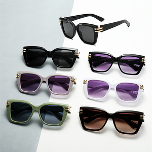 Lunettes de soleil œil-de-chat noires pour femmes, monture carrée grande taille, haute qualité, protection UV400, avec logo personnalisé 2026 - Product Image 5