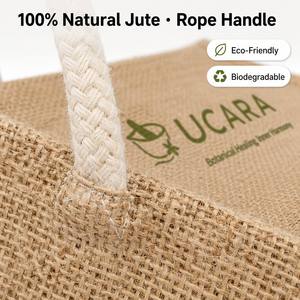 Custom Screen Printed <b>Large</b> Jute Tote <b>Bag</b> with Rope Handle-Eco-Friendly Advertising <b>Gift</b> & Retail Use Beach & Grocery Carry <b>Bag</b> - Product Image 2