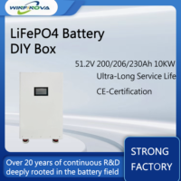 Kit de Caixa de Bateria LiFePO4 DIY 314Ah com Células MB31, MCCB 225A, BMS JK, 51.2V, Display LCD, 10KW, para Armazenamento Solar Residencial e Rack de Servidor