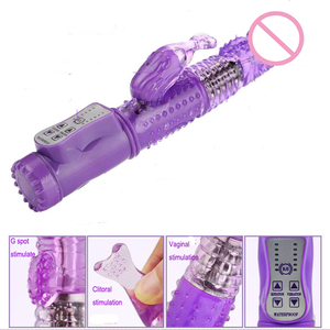 36 frecuencia batería cristal púrpura Rosa columpio vibración giratoria hembras <span class=keywords><strong>Jack</strong></span> G spot conejo vibrador herramientas para parejas sexuales - Product Image 2