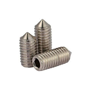 LEITE Din914 ISO Standard 304 Vis de réglage à six pans creux en acier inoxydable sans tête Petite pointe en nylon Coupe ovale fendue Métrique - Product Image 5