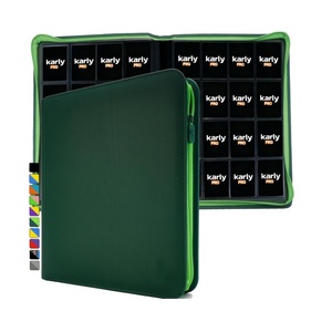 Classeur de cartes en cuir PU à 12 pochettes de 2 pouces avec fermeture éclair, design personnalisé pour Magic Gathering, <span class=keywords><strong>Yu</strong></span>-<span class=keywords><strong>Gi</strong></span>-<span class=keywords><strong>Oh</strong></span>, album TCG pratique pour les voyages - Product Image 5