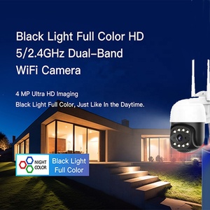 Mới Đến 4MP Ngoài Trời An Ninh Máy Ảnh 2K Wifi PTZ 360 Xem Ip66 Đen Đầy Đủ Màu Sắc Tầm Nhìn Ban Đêm 2.4G 5G Mạng Công Nghệ - Product Image 3