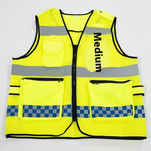 سترة عاكسة متعددة الجيوب مع شبكة بولي كلوريد الفينيل تنفس مرحبا فيس البناء ملابس السلامة المرورية للمشاريع الليلية شعار مخصص - Product Image 5