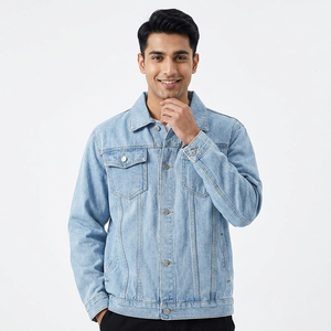 <b>Denim</b> <b>Jackets</b> Custom Embroidery Logo Vintage New Style Fleece Collar Distressed Washed Padded <b>Men</b> <b>Denim</b> <b>Jacket</b> For Man - Product Image 1