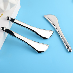 Pluma de masaje de Ojos de acero inoxidable Natural HY, palo de acupuntura de belleza Mineral de cristal, cabeza facial, herramienta Gua Sha para curar el cuidado de la piel - Product Image 2