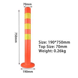 75CMの壊れないオレンジ色の道路EVA警告柱（交通安全警告柱） - Product Image 3