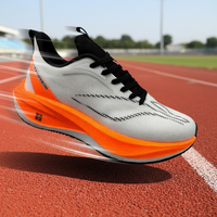 Zapatillas Deportivas Extra Grandes, Ultraligeras, Cómodas para Verano, con Placa de Carbono, Malla Transpirable Tipo Palomitas de Maíz