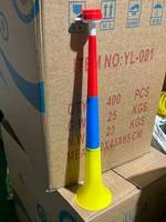 Vuvuzela OEM 57 cm personnalisable avec logo, klaxon de stade, bruiteur, jouet de football en plastique amusant pour supporter, vente en gros