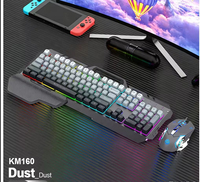 Esports Keyboard and Mouse Set Ergonomic Design Magnetic Metal Frame Color Block Keycaps for Gaming Study Desktop Notebook