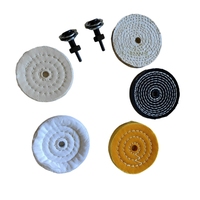 PMS 7 pièces fil multicolore blanc tige de tissu meule Kit petites roues de polissage cylindriques coniques petite roue