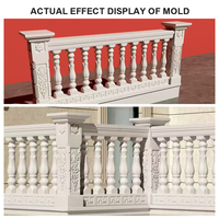 Moule en plastique pour balustre en béton décoratif carré en forme de fleur, à couler sur site, pour clôture en béton préfabriqué, à vendre