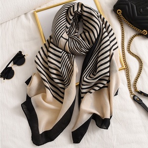 black and white striped hijab