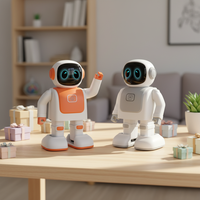 Robot de danse IA pour rythme musical, mini, alimenté par batterie USB, lumières LED RGB extérieures, idéal pour cadeau promotionnel de vacances