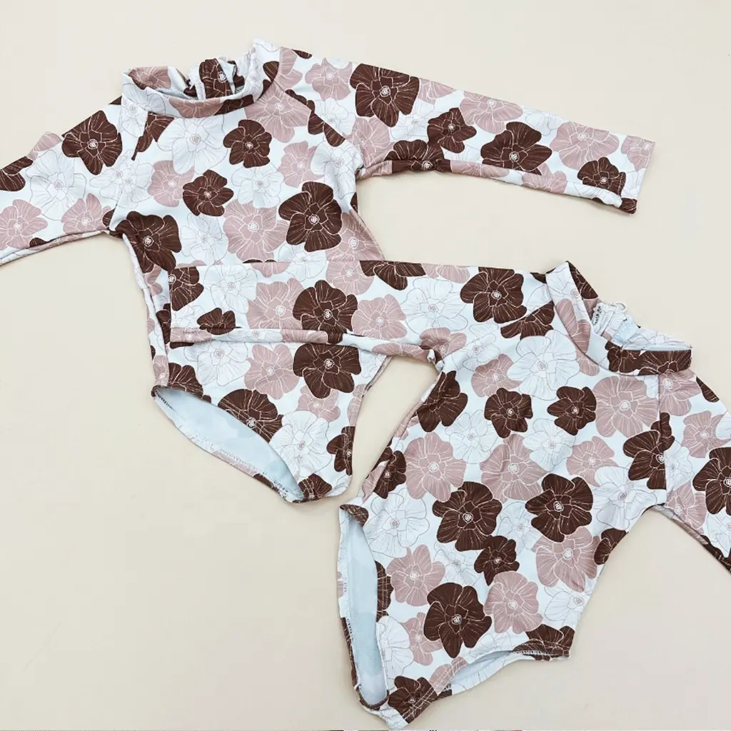 Produsen pakaian renang kustom pakaian renang kualitas tinggi untuk grosir pakaian renang bayi anak perempuan pakaian renang bayi