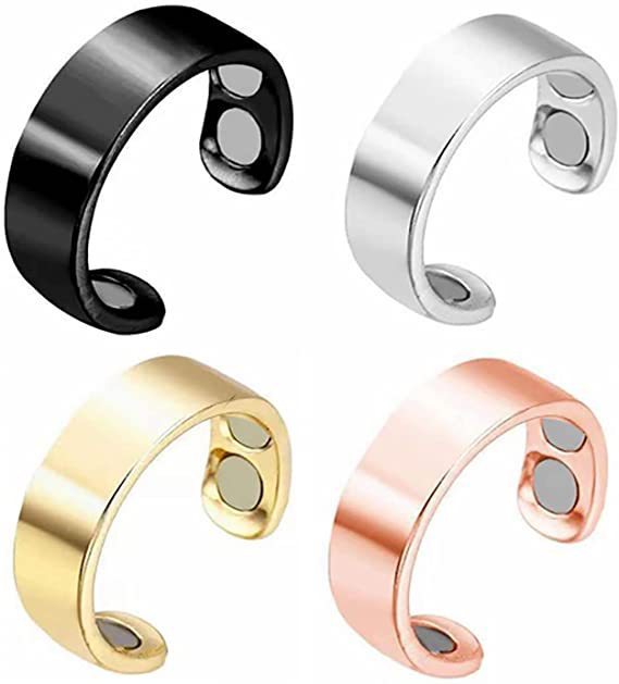 2022 Hot Selling Personalized Open Ring Romantic Couple Ring Health Care Double Magnet Ring for Women Girls