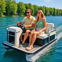 Nuevo Diseño 2025 Bote Pontón Pequeño para 2 Personas con Motor Eléctrico para Río y Lago en Venta