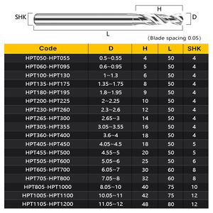Huhao mata bor karbida padat 4MM, batang bor baja Tungsten pegangan tetap, alat simpul bor tepat logam D4 aluminium D5 D6 D8 - Product Image 6