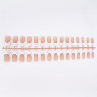 15 tailles d'ongles en acrylique à pression French Tip Matte Nude Medium Square Nail Tips Pre-Filed 150Pcs/Box