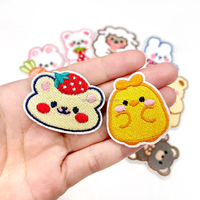 Ensemble de patchs brodés d'animaux mignons pour vestes, sacs à dos, chapeaux, appliques kawaii à repasser pour cadeaux de bricolage