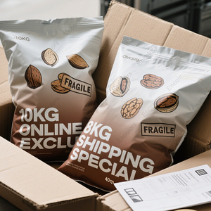 <span class=keywords><strong>Sac</strong></span> d'emballage en <span class=keywords><strong>plastique</strong></span> personnalisé de grande capacité de qualité <span class=keywords><strong>alimentaire</strong></span> avec thermoscellage à fond plat pour croustilles noix pour le stockage - Product Image 4
