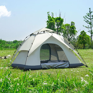 เต็นท์อัตโนมัติสองชั้น น้ำหนัก 4.0 กก. ผ้าอ๊อกซ์ฟอร์ด 210D เคลือบสีเงิน สำหรับตั้งแคมป์ปิกนิกกลางแจ้ง กันน้ำ กันแดด - Product Image 3