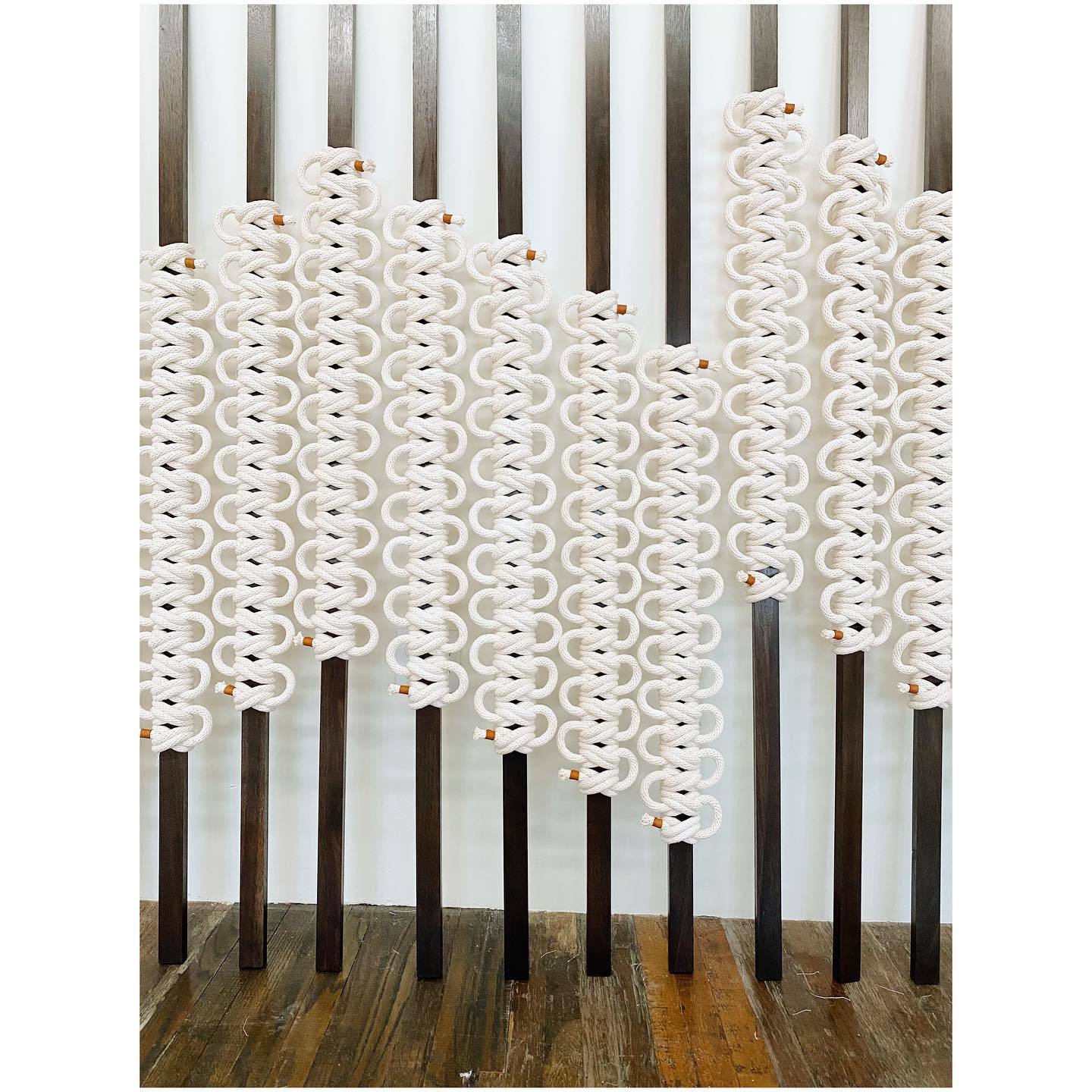 Modern Customized Accept Macrame Wall Hanging Knot Interior Art Backdrop Hotel Office Restaurant Home Decoration EH2502082 · image 4