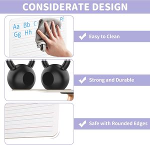 Khung Magnetic khô xóa lapboards xách tay hai mặt Cai Trị đồng bằng nhỏ <span class=keywords><strong>MDF</strong></span> bảng trắng cho trẻ em - Product Image 4